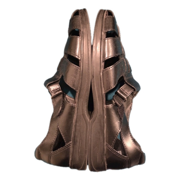 Cobbie Cuddlers ELSA II Black Leather Sandals Size 10 Women's Adjustable (EUC) - Picture 5 of 9